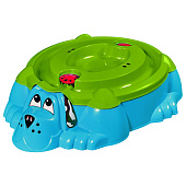 Песочница Собачка Sheffilton Kids П-376 голубой-зелёный 01